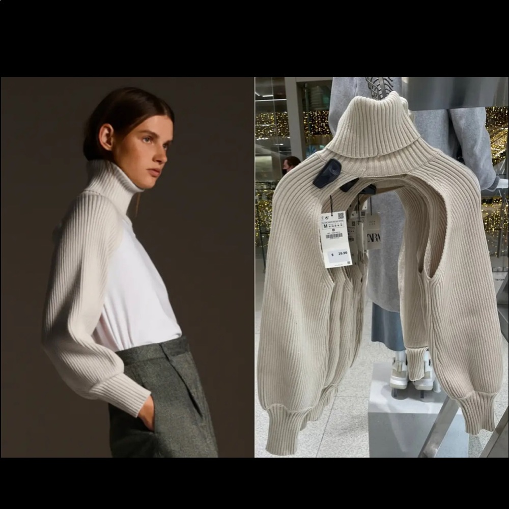 Zara Turtleneck Sleeve Scarf